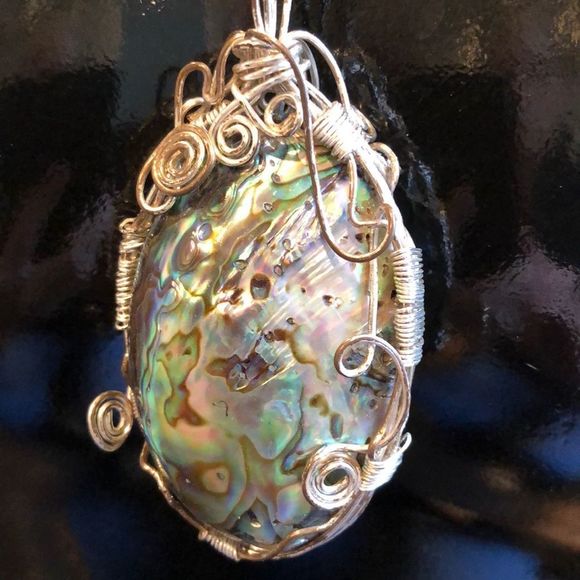 Sterling silver handmade alabaster chunky chain - Picture 2 of 12